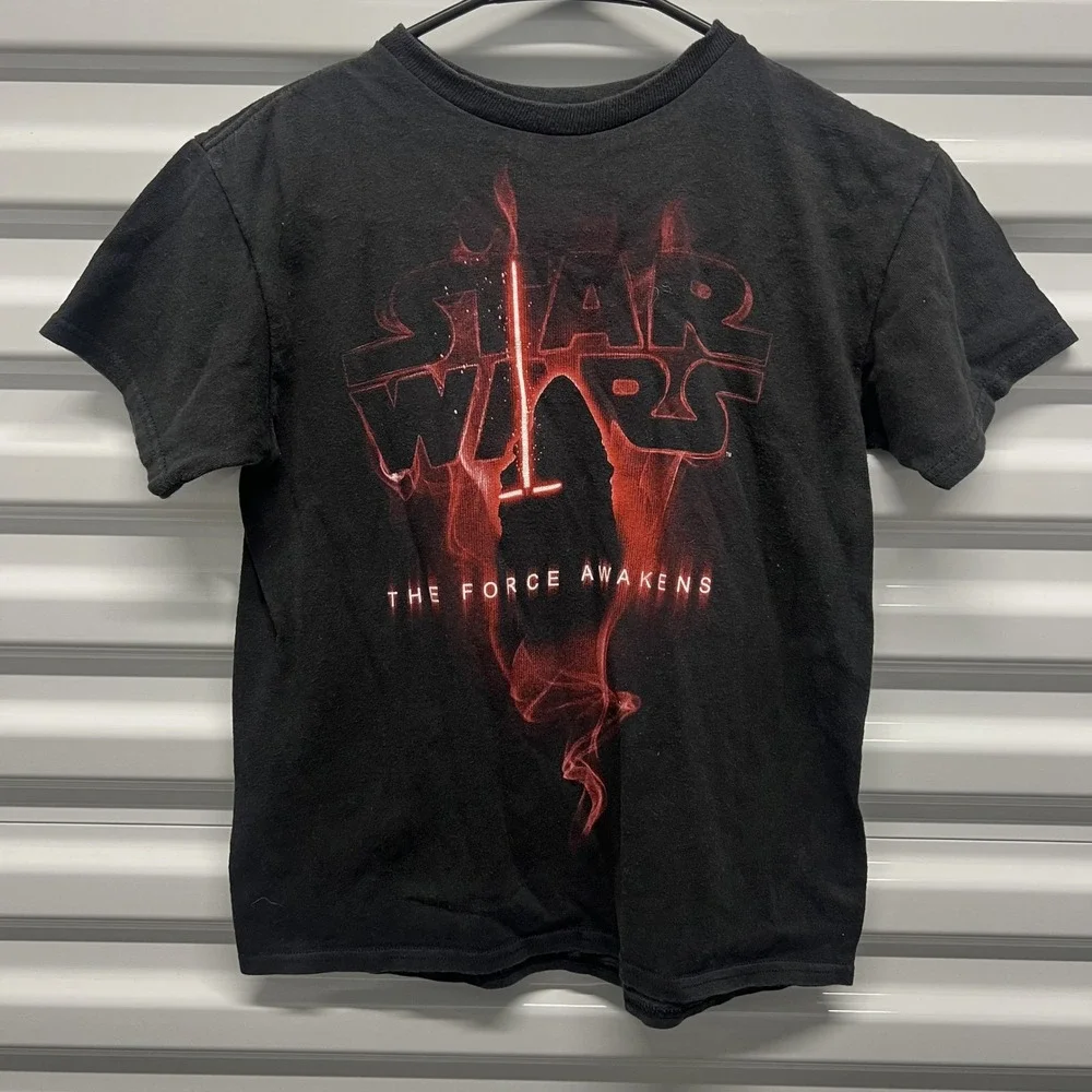 Star Wars Boys T Shirt Size S Small Black‎ Cotton The Force Awakens Kylo Ren Tee